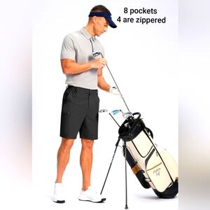 LL Bean Cargo Shorts Mens 32 Nylon Utility Outdoor Hiking Pockets Zip & Snap